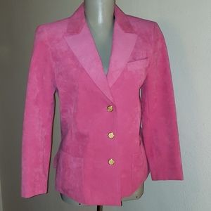 Abe Schrader Petite pink ultra suede jacket. Sz 4p